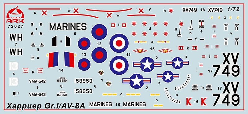 Ark Models 72027 Hawker Siddeley Harrier GR.1 British V/STOL attack aircraft 1/72 – obrázek 2