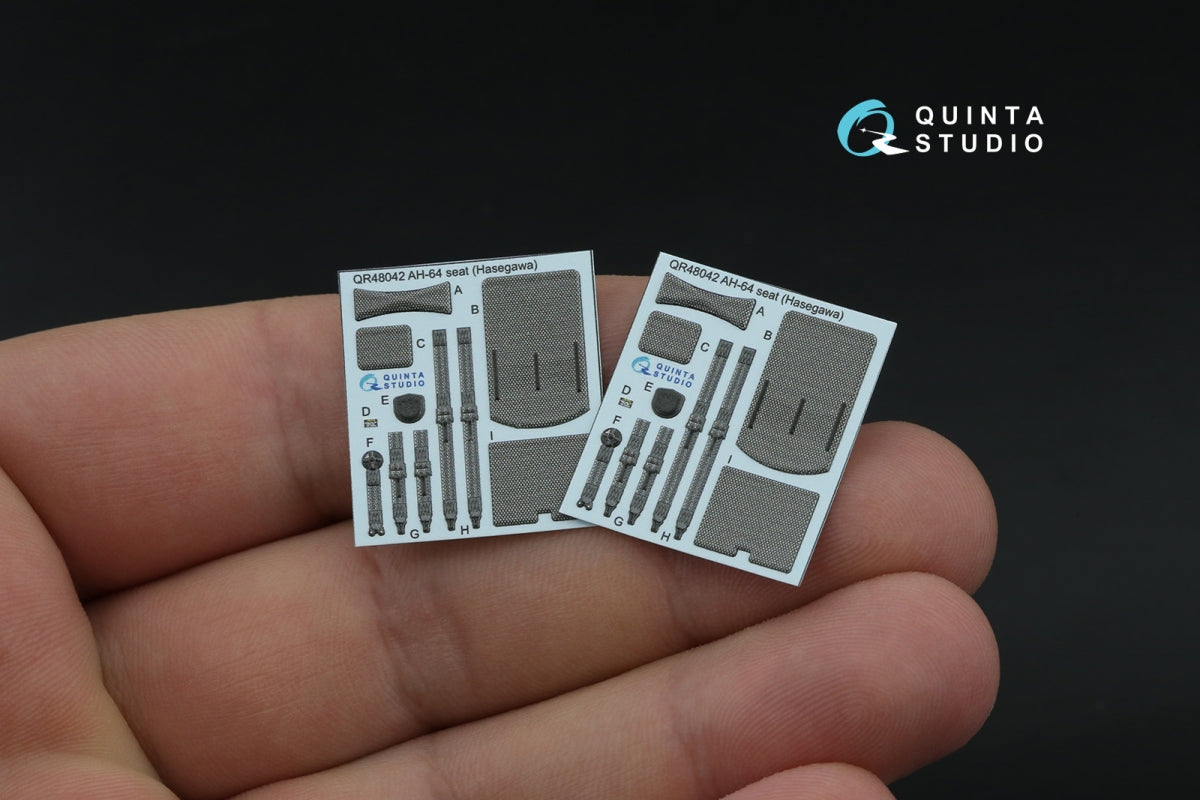 Quinta Studio QD48571 AH-64A 3D-Printed &amp;amp; colored Interior on decal paper (Hasegawa) 1/48 – Bild 6
