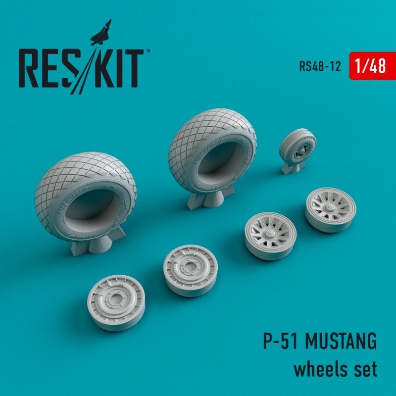RESKIT RS48-0012 P-51 MUSTANG wheels set 1/48