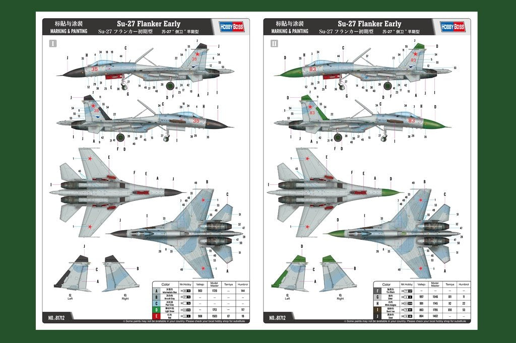 Hobby Boss 81712 Su-27 Flanker Early 1/48 – Bild 2