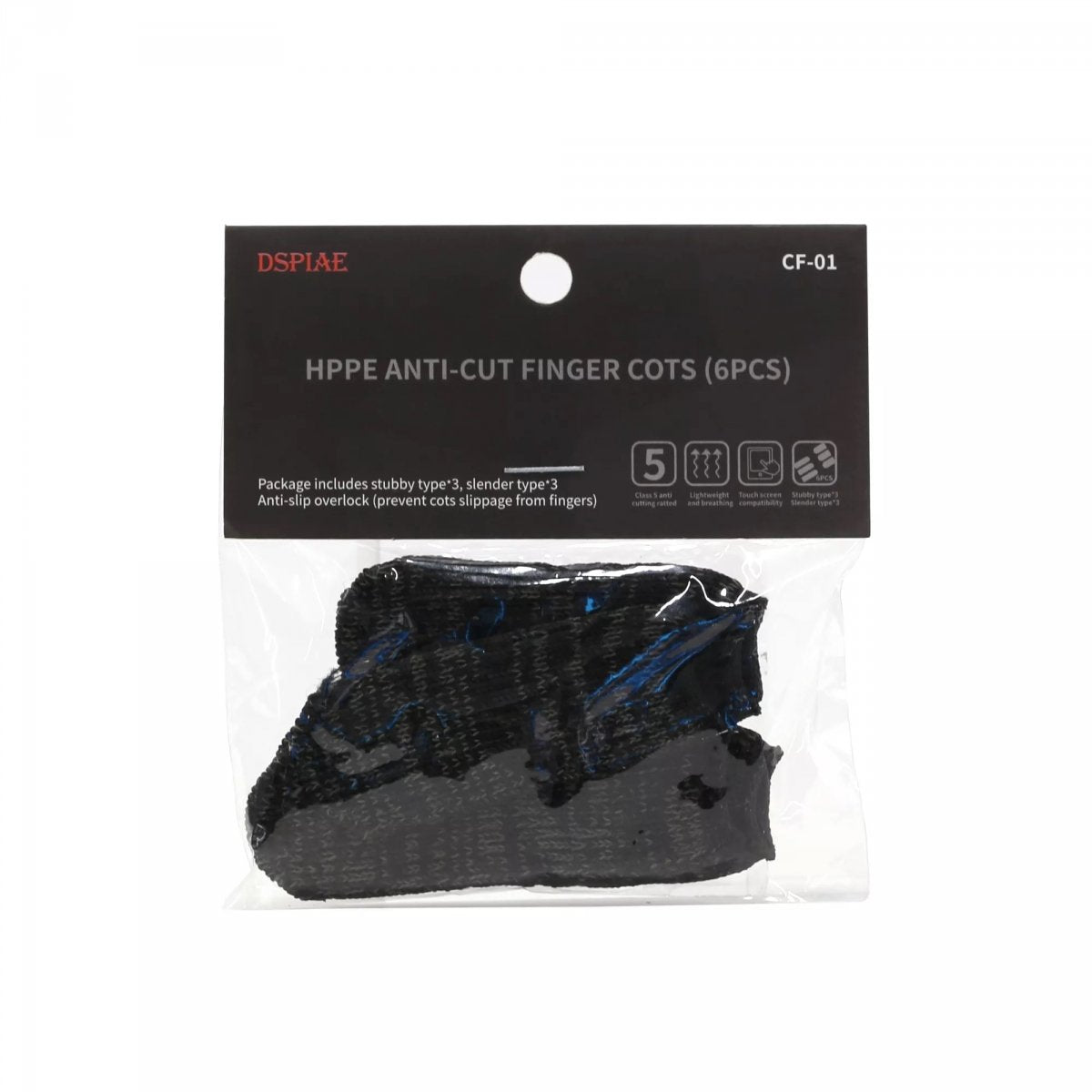 DSPIAE CF-01 6x HPPE Anti-cut Finger Cots – Bild 2
