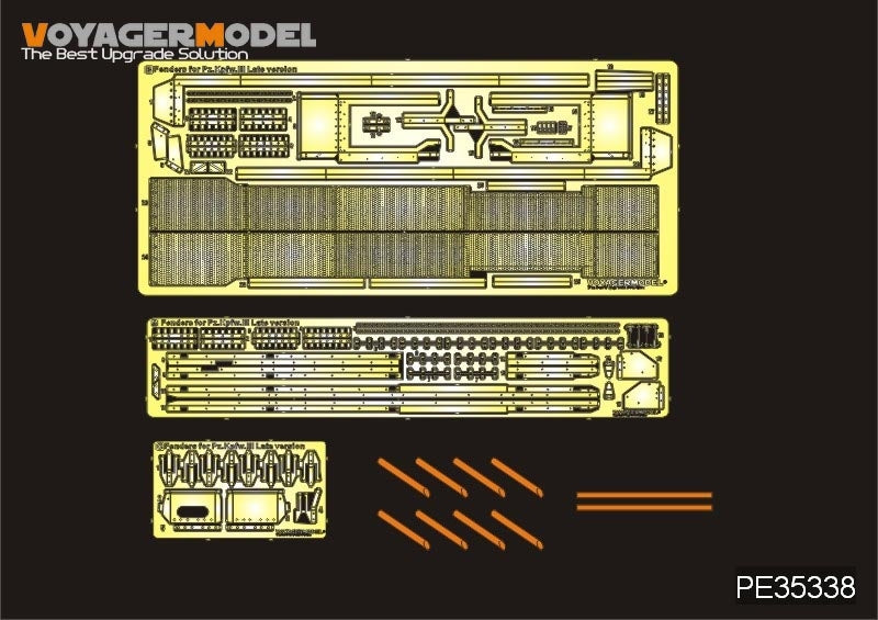 Voyager Model PE35338 WWII German Pz.KPfw.III LN version/StuG.III F8 Version Fenders For DRAGON 1/35