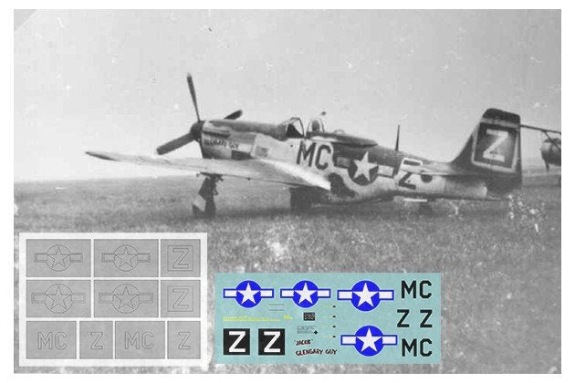Melius Manu MDL-48001 P-51D "GLENGARY GUY" Decals, Painting Masks set 1/48
