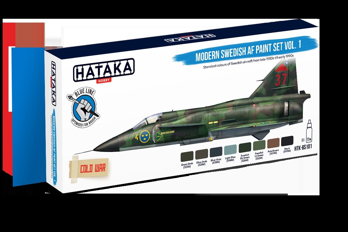 Hataka HTK-BS101 Modern Swedish AF Paint Set Vol. 1 (8x17 ml) – immagine 2