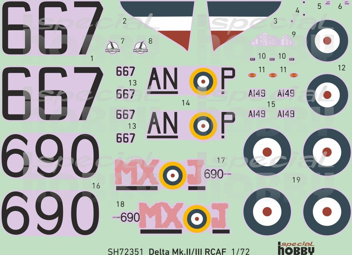 Special Hobby 72351 Delta Mk. II/III RCAF 1/72 – Bild 3
