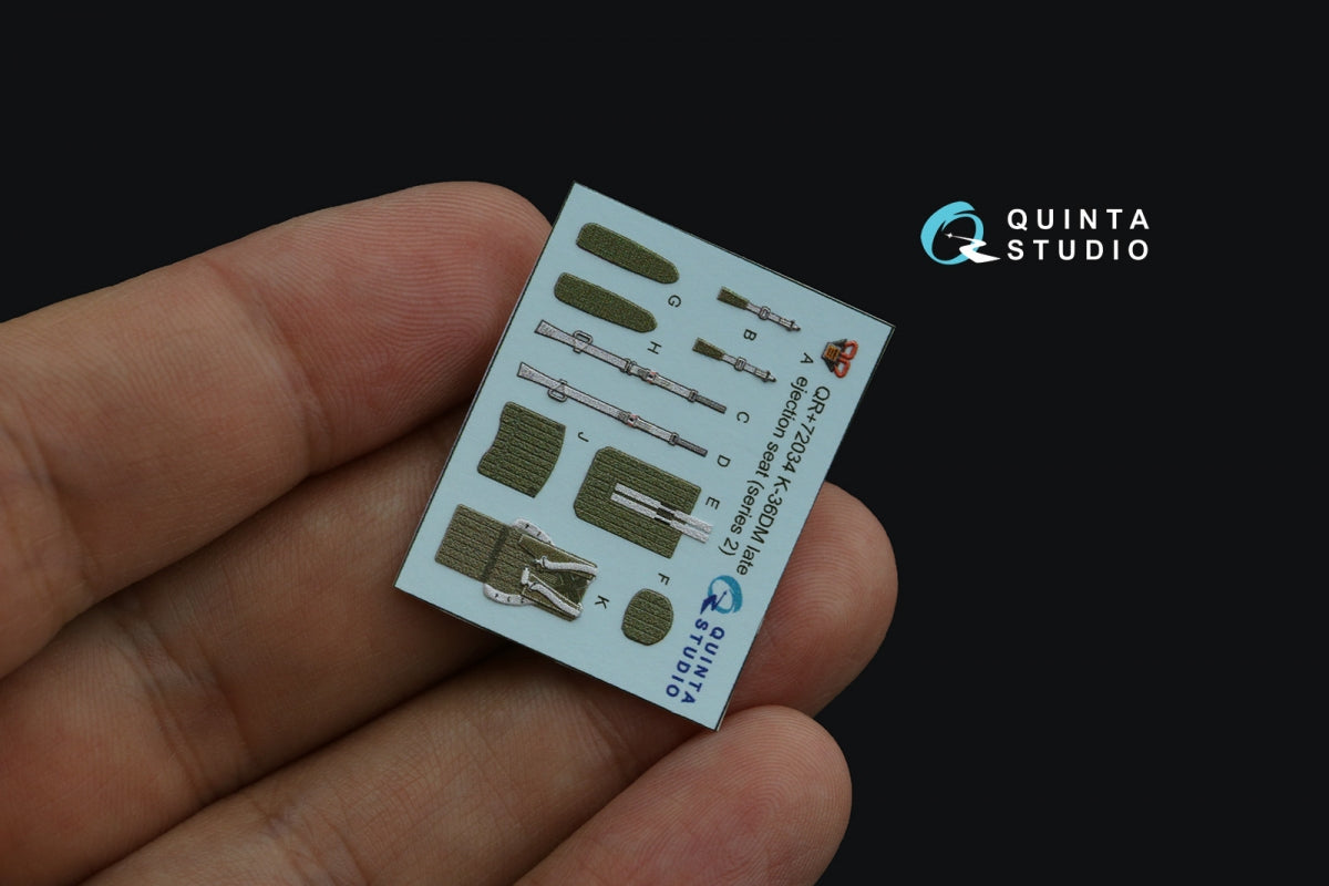 Quinta Studio QR+72034 K-36DM Series2 (late) ejection seat (for MiG-29, MiG-31, Su-27, Su-33, Su-34 aircraft since 2008) (All kits) 1/72 – imagen 3