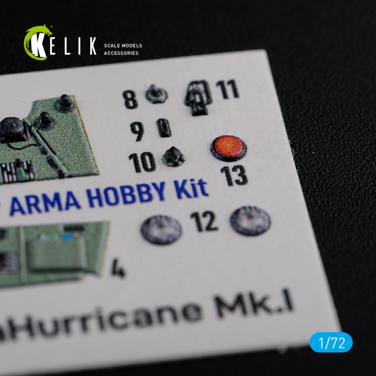 KELIK K72115 Sea Hurricane Mk I interior 3D decals for Arma Hobby kit 1/72 – Bild 6