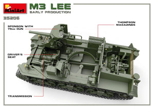 Miniart 35206 M3 Lee early prod. w/interior 1/35 – obrázek 5