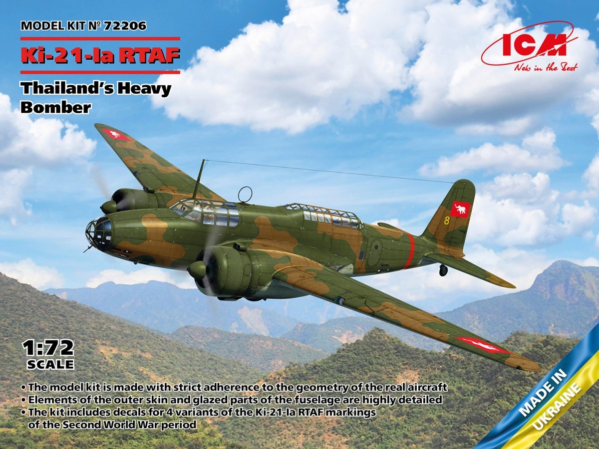 ICM 72206 Ki-21-Ia RTAF Thailand's Heavy Bomber 1/72