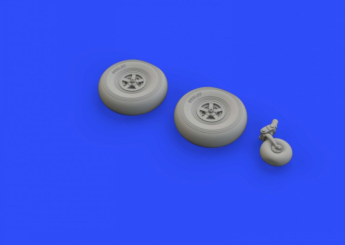 Eduard 648412 Typhoon Mk. Ib wheels early EDUARD, HASEGAWA 1/48 – zdjęcie 2