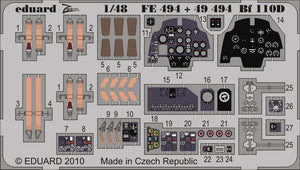 Eduard FE494 Bf 110D interior SA 1/48 Dragon