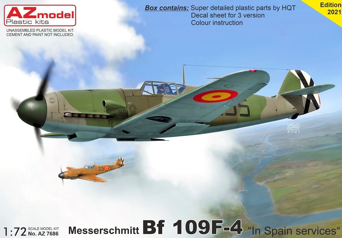 AZ Model AZ7686 Bf 109F-4 &amp;quot;In Spain Service&amp;quot; 1/72