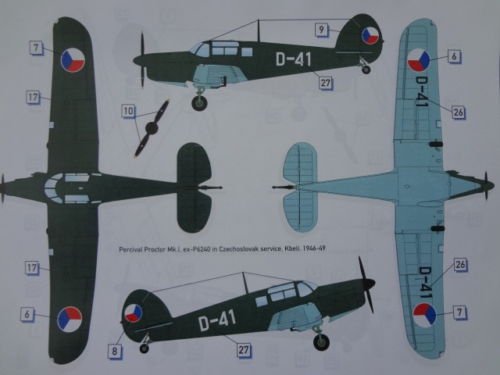 Dora Wings 72003 Percival Proctor Mk.1 Czechoslovakia 1/72 – obrázek 2