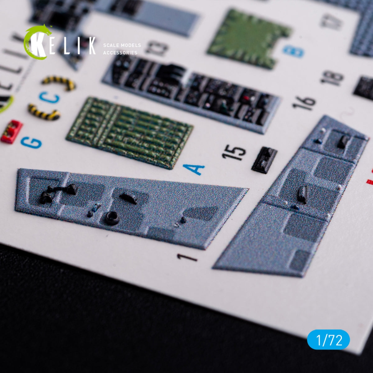 KELIK K72091 F-15C - interior 3D decals for FineMolds kit 1/72 – image 6
