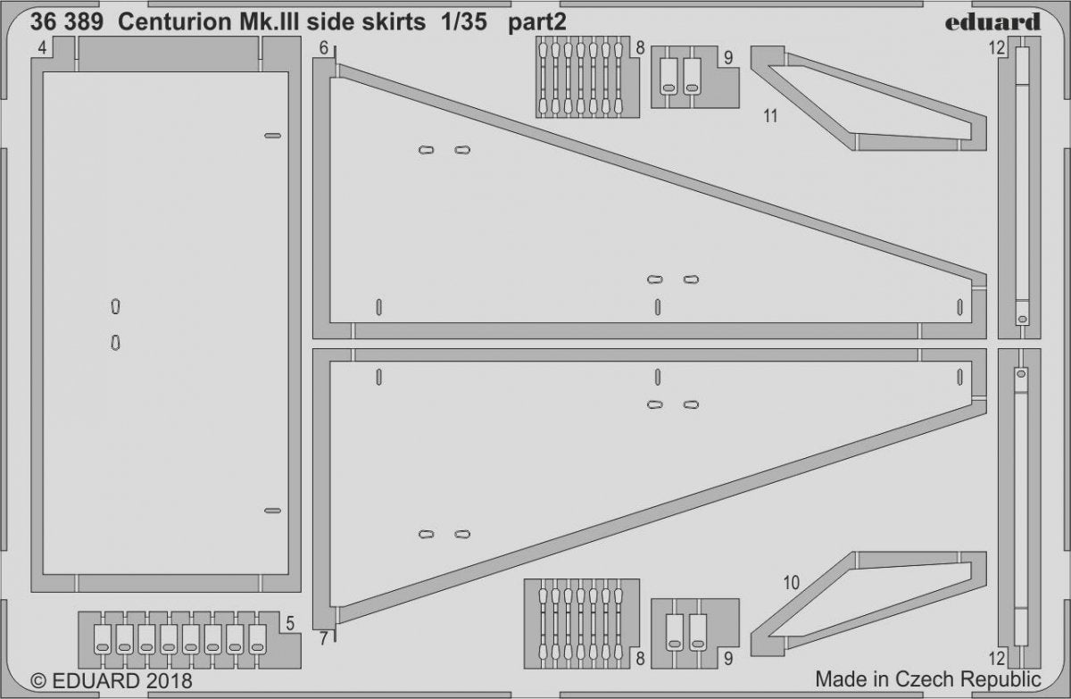 Eduard 36389 Centurion Mk. III side skirts TAMIYA 1/35 – immagine 2
