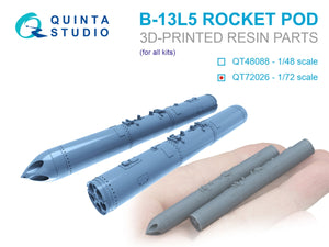 Quinta Studio QT72026 B-13L5 rocket pods, 2 pcs (for all kits) 1/72