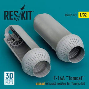 RESKIT RSU32-0131 F-14A &amp;quot;Tomcat&amp;quot; closed exhaust nozzles for Tamiya kit (3D Printed) 1/32