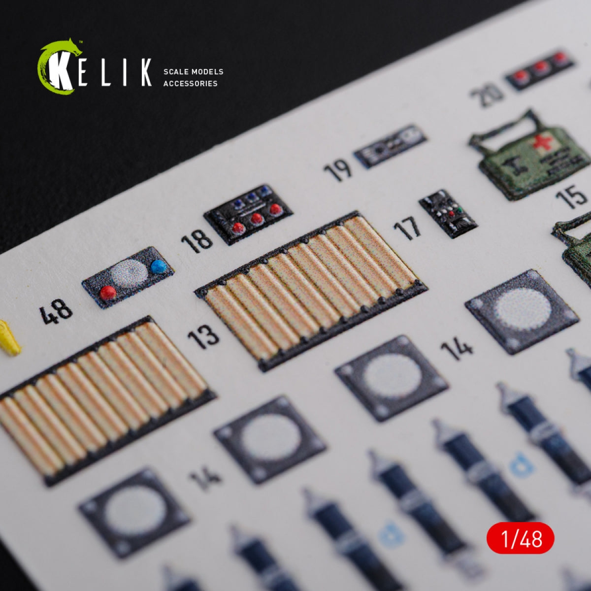 KELIK K48093 CH-47F interior 3D decals for Italeri kit 1/48 – image 10