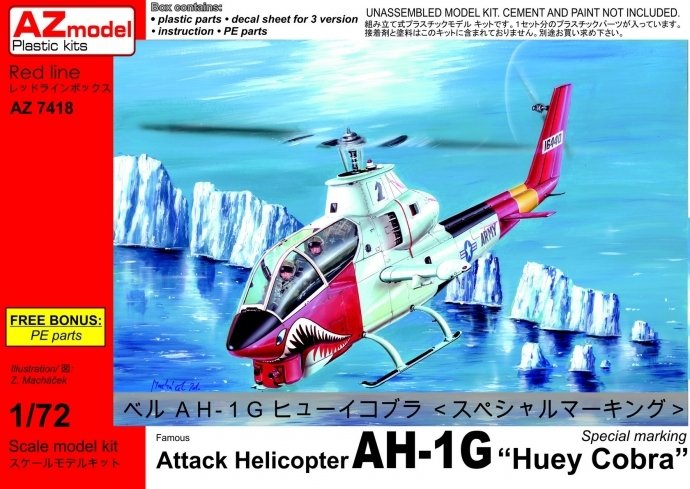 AZmodel AZ7418 Attack Helicopter AH-1G Late &amp;quot;Huey Cobra&amp;quot; Special marking 1/72