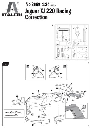 Italeri 3669 Jaguar XJ 220 Racing 1/24 – obrázek 5