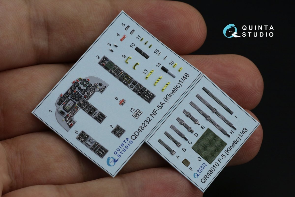 Quinta Studio QD48232 NF-5A 3D-Printed &amp;amp; colored Interior on decal paper (Kinetic) 1/48 – image 9