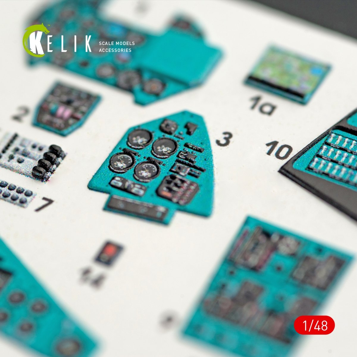 KELIK K48023 MI-24V INTERIOR 3D DECALS FOR ZVEZDA KIT 1/48 – imagen 3