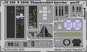 Eduard 32520 F-105G interior 1/32 TRUMPETER – obrázek 4