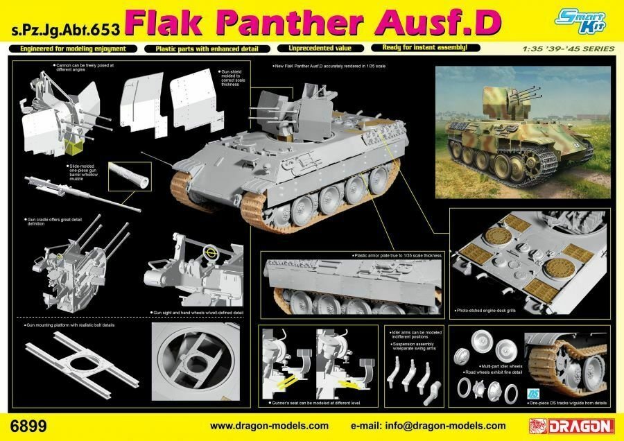 Dragon 6899 Flak Panther Ausf.D s.Pz.Jg.Abt.653 1/35 – obrázek 2