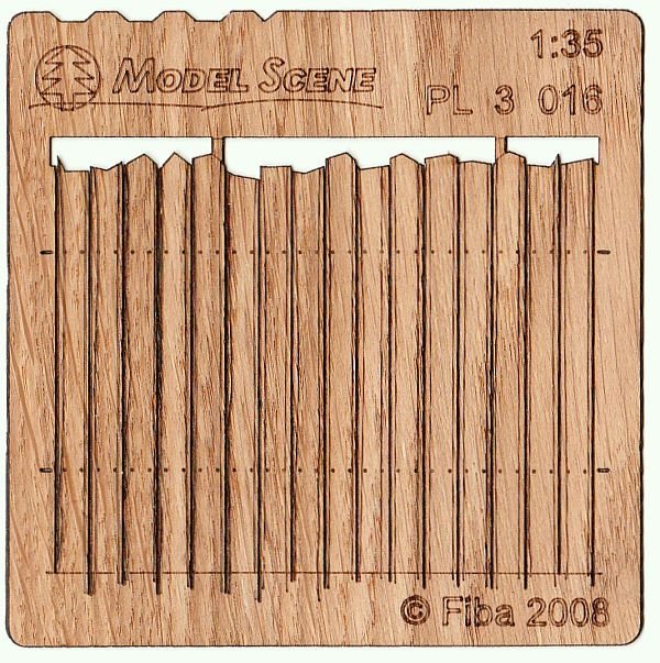 Model scene PL3-016 Wooden fence type 16 Wooden fence 1/35