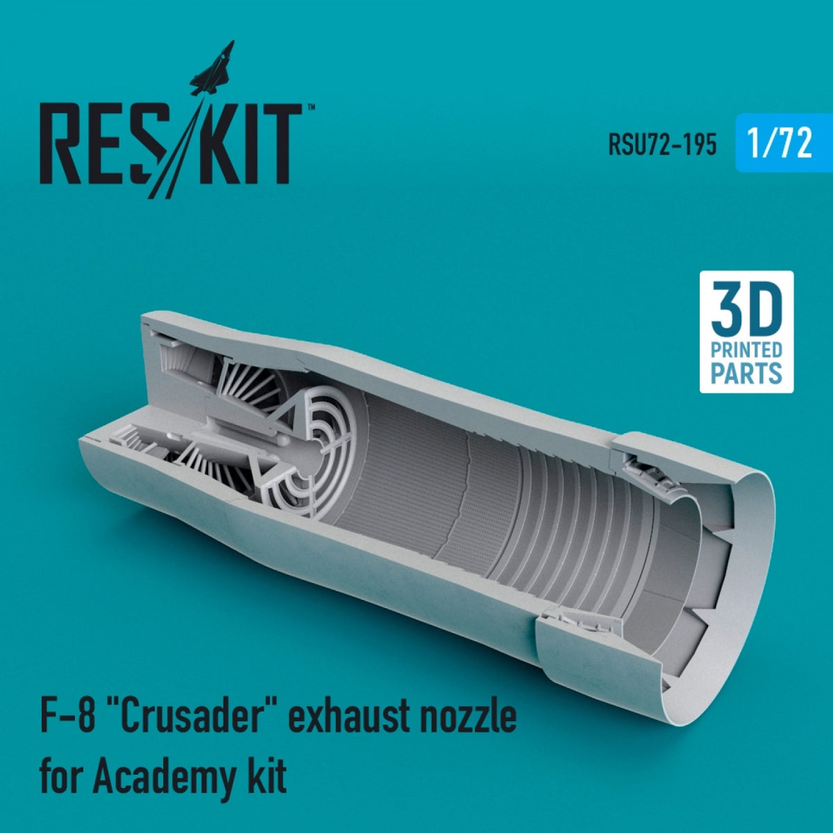 RESKIT RSU72-0195 Buse d'échappement F-8 « CRUSADER » pour maquette Academy au 1/72