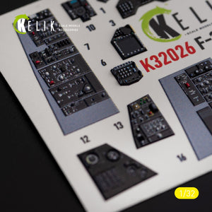 KELIK K32026 F-16I &amp;quot;Sufa&amp;quot; - interior 3D decals for Academy kit 1/32 – image 6