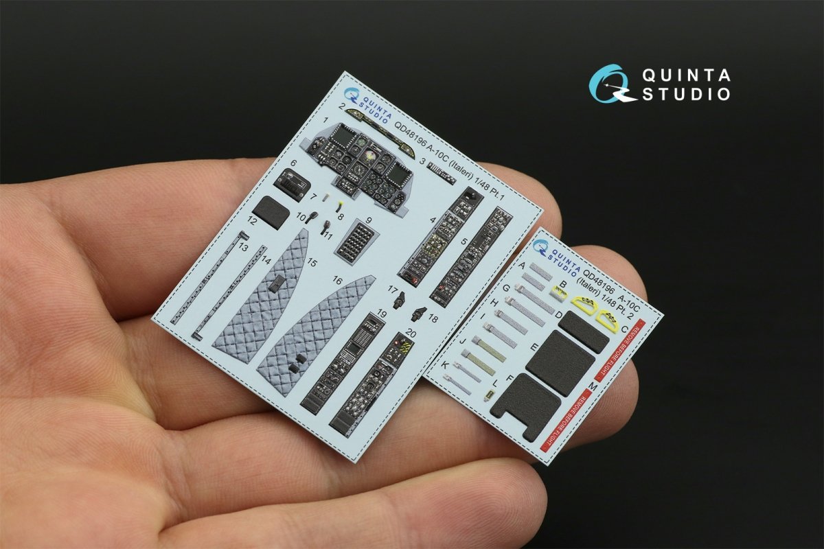 Quinta Studio QD48196 A-10C 3D-Printed &amp;amp; colored Interior on decal paper (for Italeri ) 1/48 – imagen 8