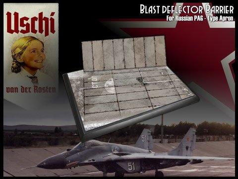Uschi 3034 Scenic display: Russian PAG-Type Taxiway and Tarmac, Rectangular, BLAST WALL EDITION 1/72 – Bild 2