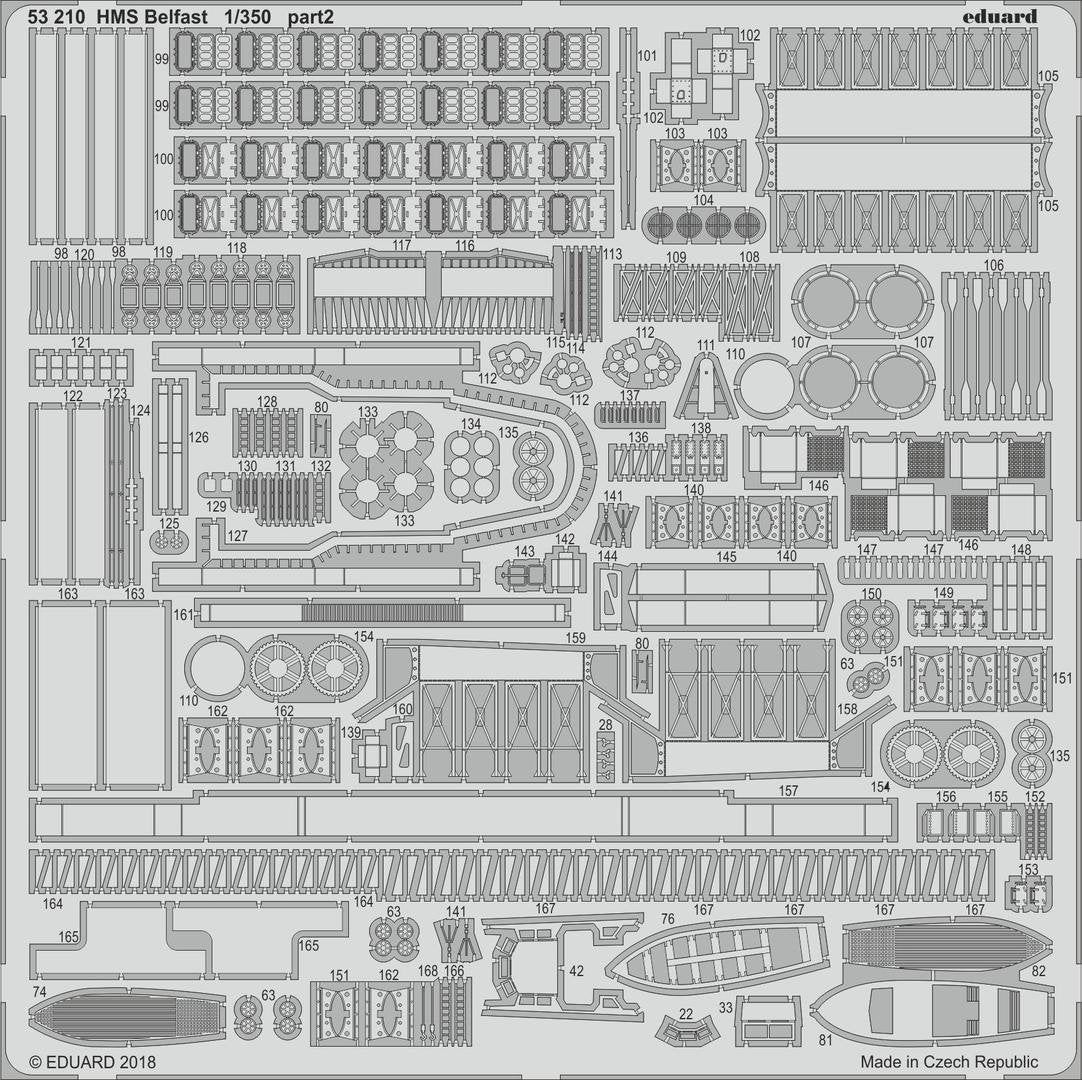 Eduard 53210 HMS Belfast TRUMPETER 1/350 – zdjęcie 2