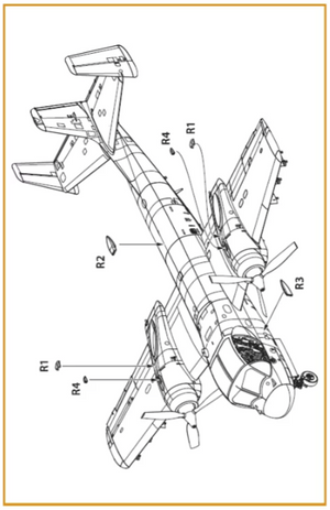 Clear Prop! CPA72048 OV-1 A/B/C/D Mohawk air intakes for CP kit 1/72 – Bild 3