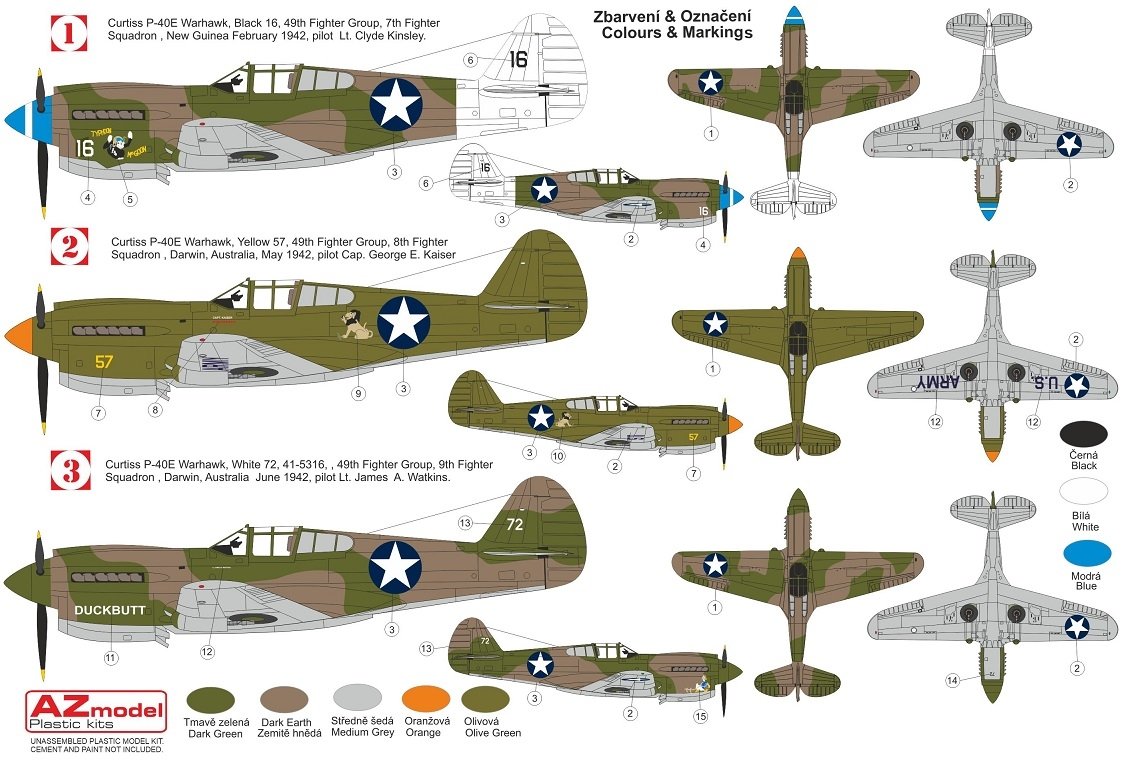 AZ Model AZ7695 P-40E Warhawk &amp;quot;49th FG 1/72 – image 2