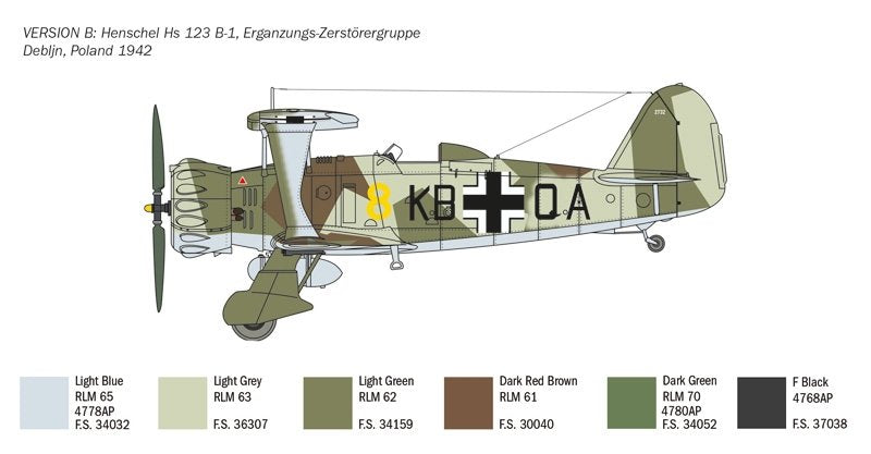 Italeri 2819 HENSCHEL HS 123 1/48 – image 4