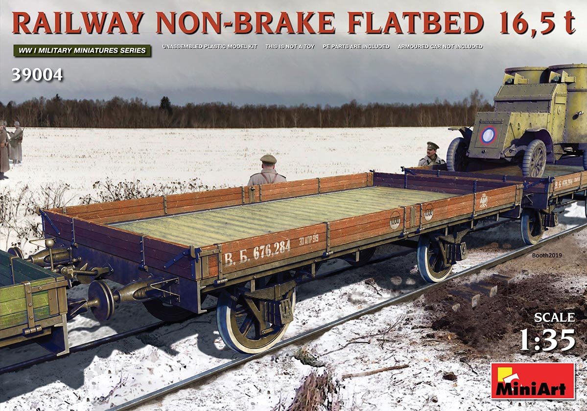 MiniArt 39004 RAILWAY NON-BRAKE FLATBED 16.5 t 1/35