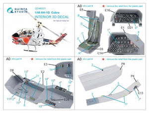 Quinta Studio QD48331 AH-1G 3D-Printed &amp;amp; colored Interior on decal paper (Special Hobby) 1/48 – Bild 6