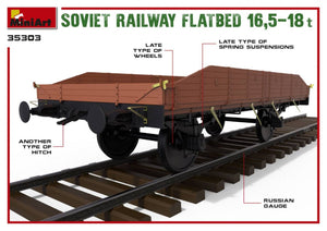 MiniArt 35303 Soviet Railway Flatbed 16.5-18t (1/35) – immagine 3