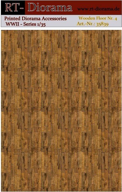 RT-Diorama 35839 Printed Accessories: Wooden Floor No.4 1/35