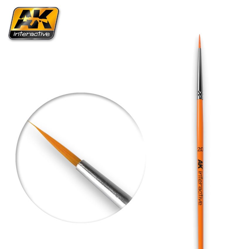 AK Interactive AK602 ROUND BRUSH 2/0 SYNTHETIC