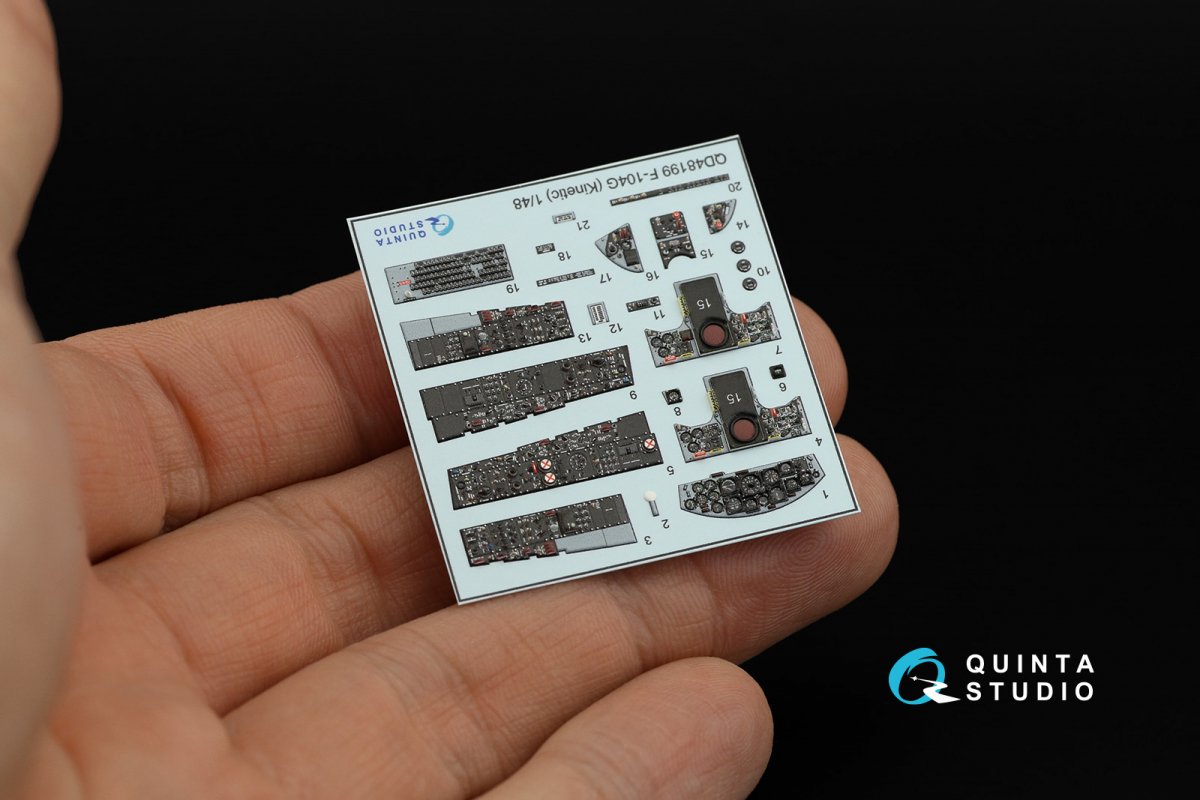 Quinta Studio QD48199 F-104G 3D-Printed &amp;amp; colored Interior on decal paper (Kinetic) 1/48 – image 3