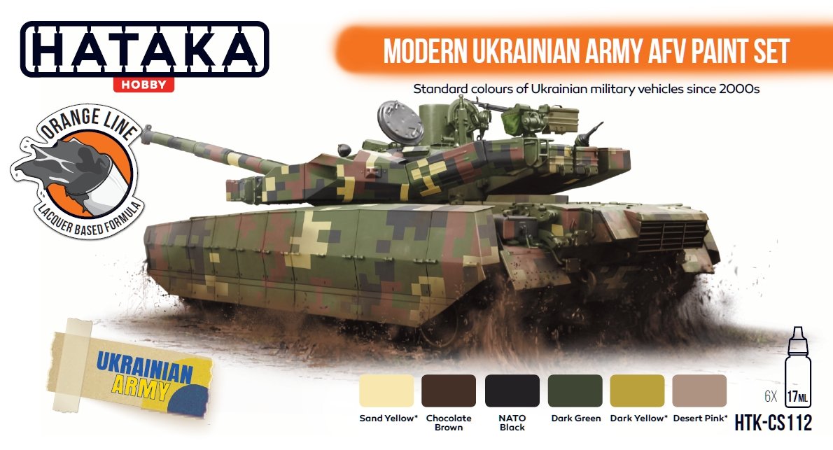 Hataka HTK-CS112 Modern Ukrainian Army AFV paint set (6x17ml) – obrázek 2