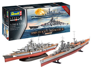 Revell 05174 HMS HOOD contre BISMARCK - Édition limitée 80e anniversaire 1/700, 1/720