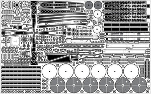 Pontos 37025FB IJN Musashi 1944 Detail up set Advanced Coal Black deck 1/350 – image 13