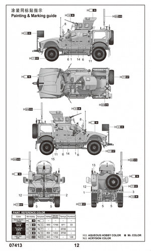 Trumpeter 07413 US M1240 M-ATV MRAP 1/72 – obrázek 5