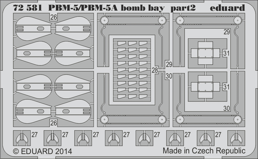 Eduard 72581 PBM-5/ PBM-5A bomb bay 1/72 MINICRAFT