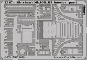 Eduard 32674 Kittyhawk Mk. I/Mk. III interior SA 1/32 Hasegawa – obrázek 2