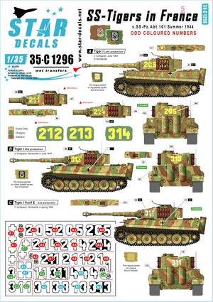 Star Decals 35-C1296 SS-Tigers in France #5 1/35